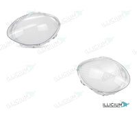 R-Klasse W251 · Vorfacelift – Scheinwerferglas Paar, links und rechts in Fahrtrichtung, Produktillustration mit ILLICIUM-Logo