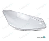 S-Klasse W221 · Facelift – Scheinwerferglas rechts in Fahrtrichtung, Produktillustration mit ILLICIUM-Logo