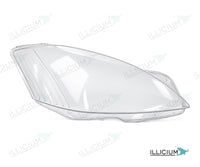 S-Klasse W221 · Vorfacelift – Scheinwerferglas rechts in Fahrtrichtung, Produktillustration mit ILLICIUM-Logo