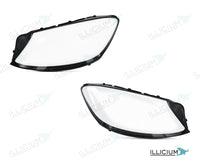 S-Klasse W222 · Facelift – Scheinwerferglas Paar, links und rechts in Fahrtrichtung, Produktillustration mit ILLICIUM-Logo