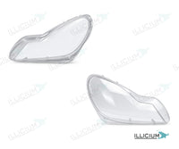 SL R230 · Facelift 2008–2012 – Scheinwerferglas Paar, links und rechts in Fahrtrichtung, Produktillustration mit ILLICIUM-Logo