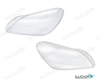 SLK R172 · Händlerangabe 2012–2016 – Scheinwerferglas Paar, links und rechts in Fahrtrichtung, Produktillustration mit ILLICIUM-Logo