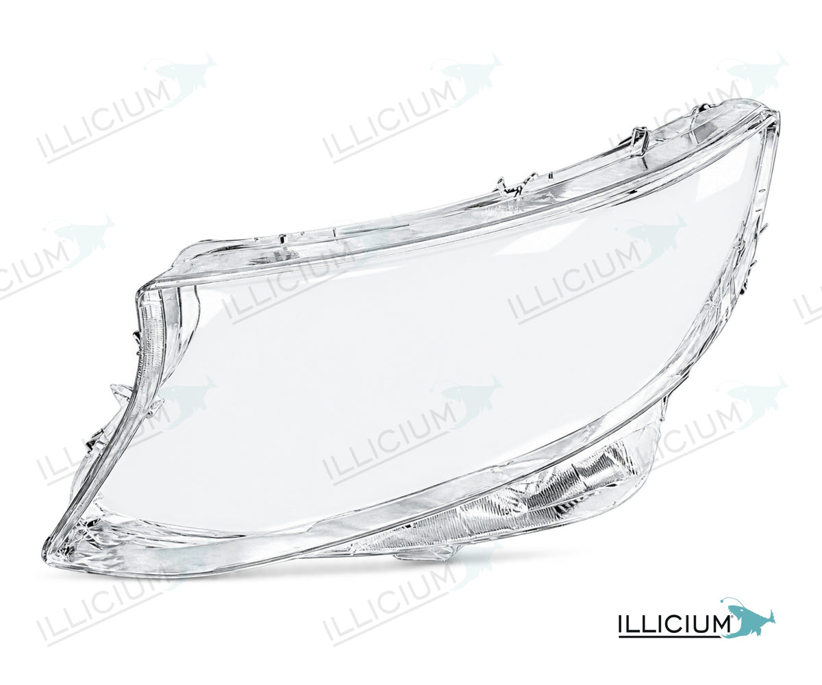 Vito W447 · konkrete Händlerausführung – Scheinwerferglas links in Fahrtrichtung, Produktillustration mit ILLICIUM-Logo