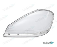 A-Klasse W169 · Händlerangabe 2009–2012 – Scheinwerferglas links in Fahrtrichtung, Produktillustration mit ILLICIUM-Logo