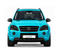 ML W164 · ML63 AMG · Vorfacelift2006 – Fahrzeugillustration in Türkis Metallic, schwarze Anbauteile, neutrale Emblemform und ILLICIUM-Kennzeichen
